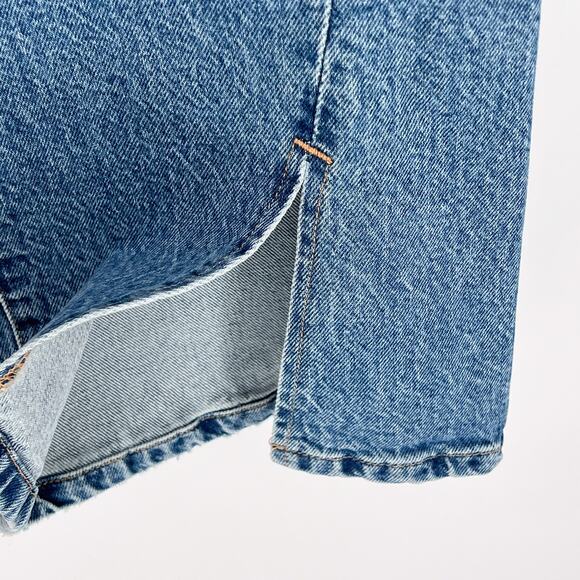 Good American NWT Good Boy Twisted Slit Jeans Women’s Size 18 Blue875 - Picture 7 of 8